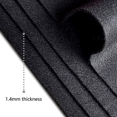 Jtnohx Soft Black Felt Sheets Flexible Felt Fabric for Crafts 12" 20Pcs - color: Black