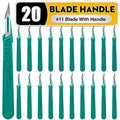 YixangDD 20 PCS Scalpel Blades with #11 Scalpels Surgical Blades - color: 20 PCS Handle With Blades #11