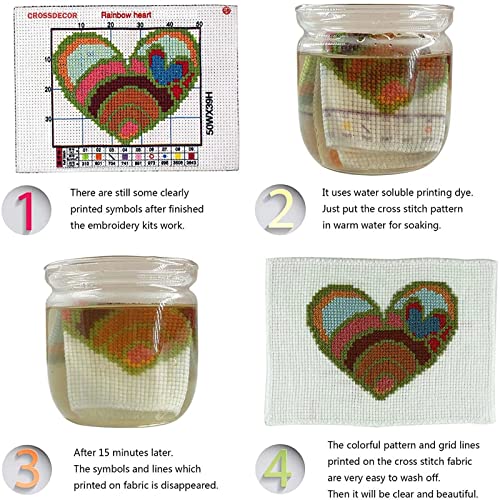 ITSTITCH Stamped Cross Stitch Kits for Beginners Full Range of Cross Stitching Preprinted Pattern for Kids or Adults, 11CT DIY Embroidery Needlepoint Starter Kits-Plum Flower(1)，9×20.9 inch - color: Plum flower(1)，9×20.9 inch