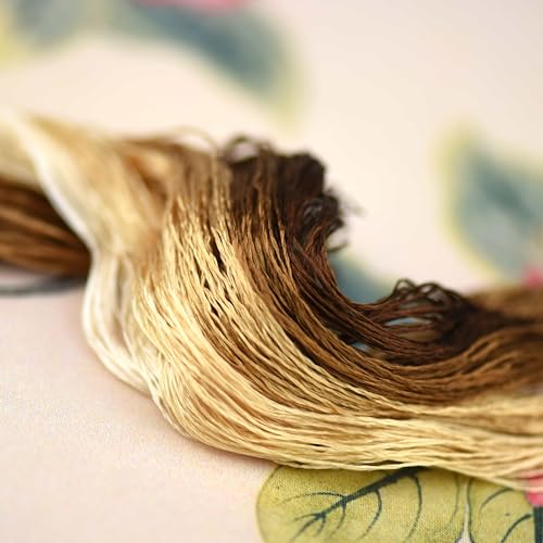 Natural 100% Mulberry Handmade Embroidery Silk Thread Silk Floss (62) - color: 62
