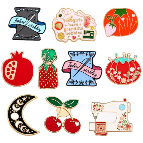 Wavyknot 10 Pcs Needle Minder Magnetic Needle Keeper for Cross Stitch - style: Cute