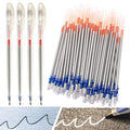 54 Pcs Leather Marking Pen Silver Fabric Markers Pen Set, 4 Pcs Pen Barrel with 50 Pcs Silver Leather Markers Refills for Sewing, Leather, DIY Dressmaking, Quilting Supplies