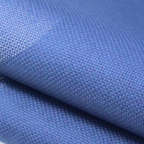 KCS 19" x 28"(48cmx72cm) 18 Count Cotton Aida Cloth Cross Stitch Fabric (Jeans Blue) - color: Jeans Blue