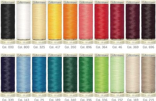 Gutermann 734610-1 Thread Set Sew-All 100 m x 20 reels, Multicoloured - color: Popular Brights, style: 20 x 100m