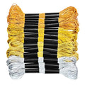 12 Skeins Metallic Embroidery Floss, Gold and Silver Embroidery Thread