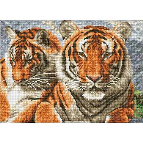 DIAMOND DOTZ Tigers Animal Diamond Painting Kit for Adults with Gems