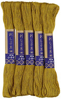 Sashiko thread 40m col.3 5x1 - color: Gold brown