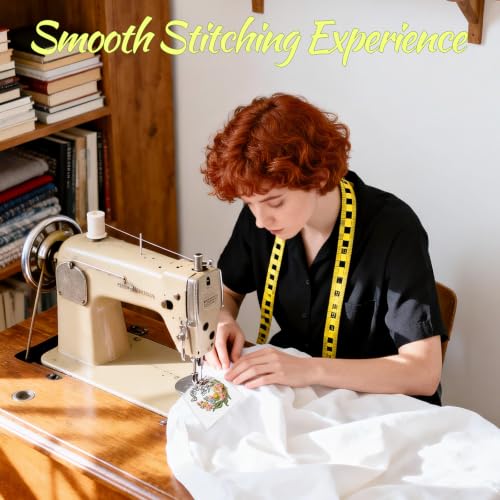 4 Sheets Stick & Stitch Water Soluble Embroidery Paper — Pre-Printed Floral Transfer Patterns, Wash-Away Stabilizer for Hand Embroidery, Beginners, Sewing & Fabric Crafts