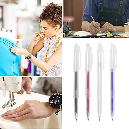 Heat Erasable Fabric Marking Pens Set, Disappearing Ink Refills for Creating Washable Art and Lettering,Sewing,Quilting,Dressmaking, Embroidery,Cross Stitching (20pcs Multi+4 Pen Barrel) - color: 20pcs Multi+4 Pen Barrel