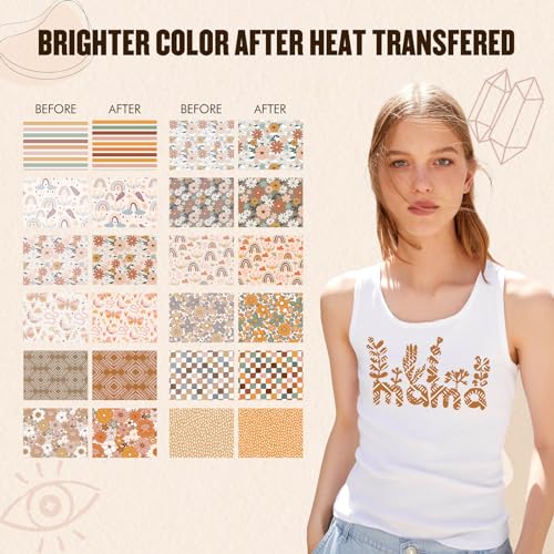 HTVSTD Bellis Perennis Sublimation Transfer Ink Paper 12pcs 12*10in - color: Boho-12