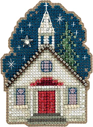 Sunday Night Beaded Counted Cross Stitch Ornament Kit Mill Hill 2018 Winter Holiday MH181834