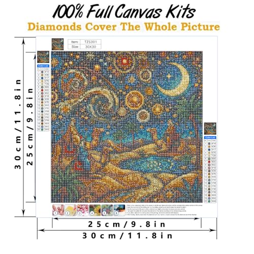 WCHUIMM Pilgrimage Diamond Painting Kits for Adults, 5D Camel Caravan Diamond Art for Beginners, DIY Full Round Drill Paint by Diamonds Dot Gem Art for Adults, Home Wall Decor 12x12 Inch - color: Pilgrimage