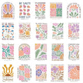 Rngmsi 20 Pcs Boho Bible Flower Dtf Transfers Ready to Press for Clothes - style: Boho