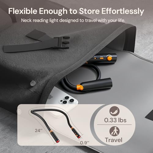 Neck Reading Light with 660nm Red Light Therapy Eye Care at Night