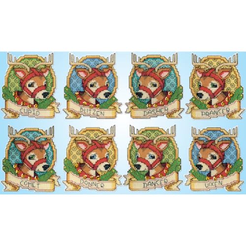 Reindeer Counted Cross Stitch Ornament Kit