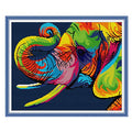 Cross Stitch Kits Stamped Full Range of Embroidery Starter Kits for Beginners DIY 14CT Easy Patterns Embroidery for Girls Crafts-Rainbow Elephant 17.3x14 (inch) - color: Rainbow elephant, 17.3x14 inch