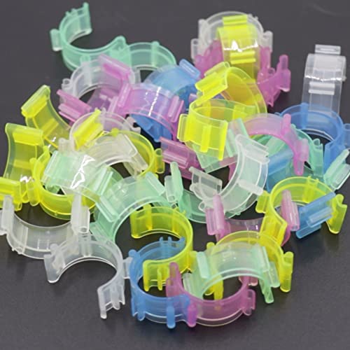 Joyangy 100Pack Bobbin Clips, Plastic Thread Holder for Embroidery, 5 Color - color: Colorful 100Pcs
