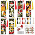 ACRNIGHEET 6PCS Cross Stitch Bookmark Kit for Beginner Stamped Cross Stitch Kits for Adults Mushroom DIY Tassel Embroidery Bookmark Kits Needlepoint Kit with Instructions Craft Gift 8.5''x3'' 11CT - style: Mushroon Animals with Tassel