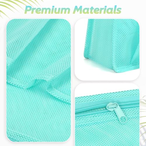 famichan Mesh Shower Caddy Portable, Gym Travel Camp Dorm Room Essentials for College Student Boy Girl, Bathroom Shower Bag - Blue - color: Blue
