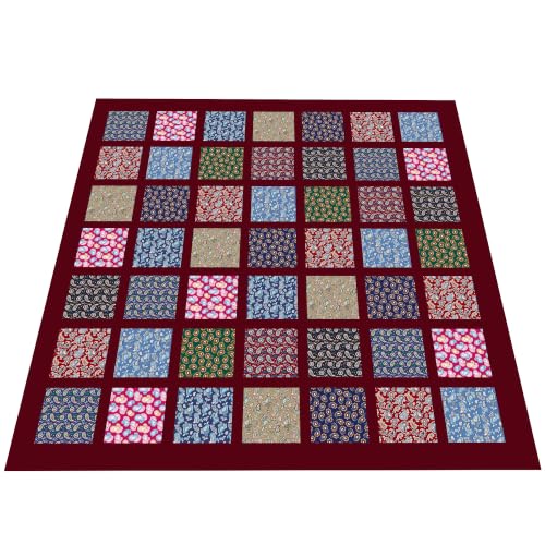 50pcs 10 x 10 inches Cotton Fabric Bundle-Classic Boteh Paisley - color: Classic Boteh Paisley, size: 10” x 10”