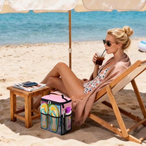 Lifewit Mesh Shower Caddy, Hanging Bathroom Organizer with Slipper pockets - color: Pink