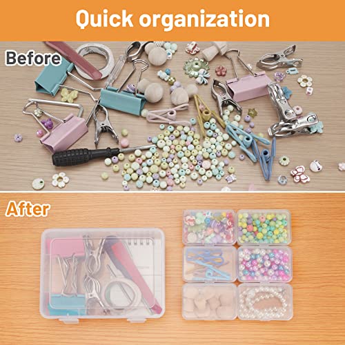 Mathtoxyz Bead Organizers and Storage Box, Medium Size Case Plastic Container for Sewing Clay Beads Craft and Jewelry Making