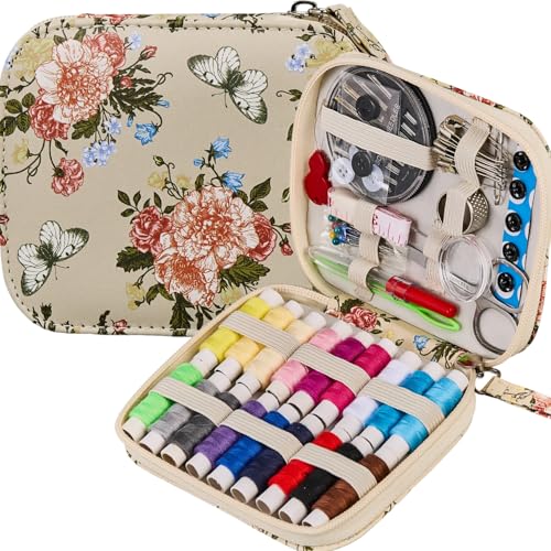 Floral Printing Travel Sewing Kit Cute Sewing Set - color: Harvest Love
