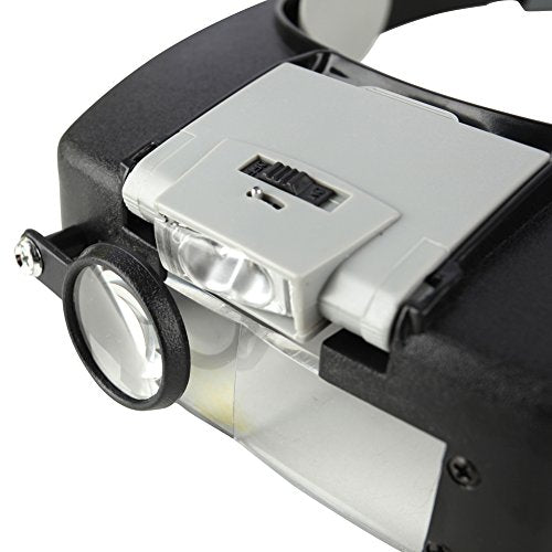 Headband Magnifier with Light，Glasses for Close Work,10X - color: 1.5x-3.5x - Led Light