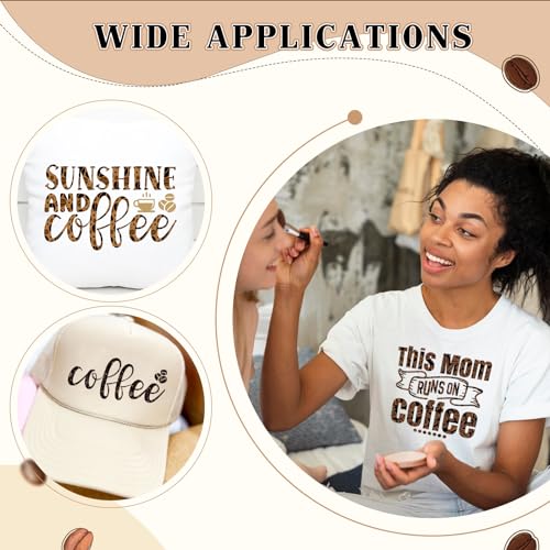 Tintnut Coffee Bean Heat Transfer Vinyl,10 Pcs 12×10in Iron on Vinyl - color: Brown
