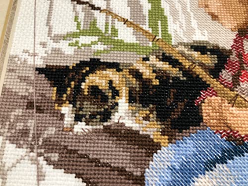 RIOLIS 1470 Let's Go Fishing Counted Cross Stitch Kit 11.81 x 11.81 in - style: Let's Go Fishing 1470