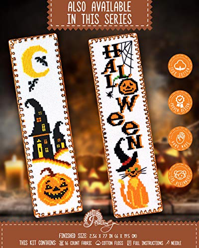 Povitrulya Embroidery Kit 'No Chance in Hell' - Halloween Counted Cross Stitch Bookmark - color: No Chance in Hell