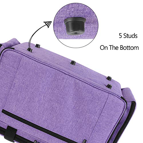 LUXJA Sewing Machine Case with Removable Padding Pad, Purple - color: Purple, style: Sewing Machine Bag