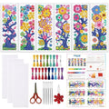 ORIGACH 6 Pack Flowering Tree Cross Stitch Kit - style: Flowering Tree