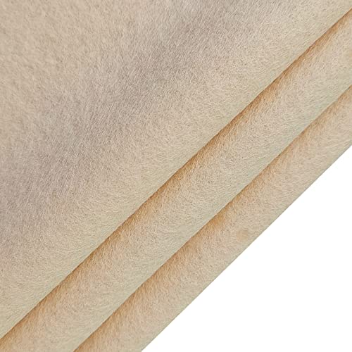 Jtnohx Color Felt Sheets for Crafts 1 Square Yard Felt Fabric Apricot 1.4mm - color: Apricot