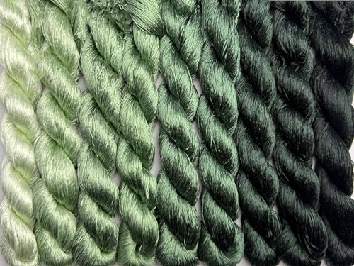 100% Mulberry Silk Embroidery Thread 9 Colors 110m Each (43) - color: 43