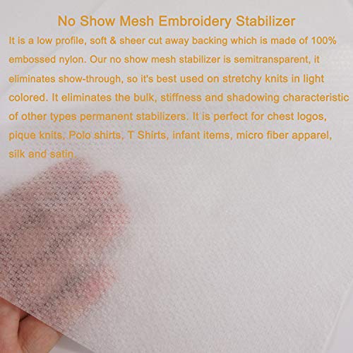 New brothread No Show Mesh Embroidery Stabilizer 10" x 10 Yd Roll - size: 10" x 10yd roll