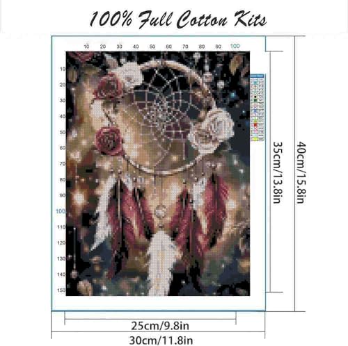 DYAIANGMU Dreamcatcher Stamped Cross Stitch Kit for Adults 15.7x11.8 inches - color: Y123