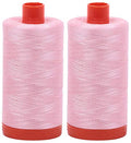2-Pack - Aurifil 50WT - Baby Pink (2423) Solid - Mako Cotton Thread - 1422 Yards Each2 - color: 2-pack - Baby Pink 2423