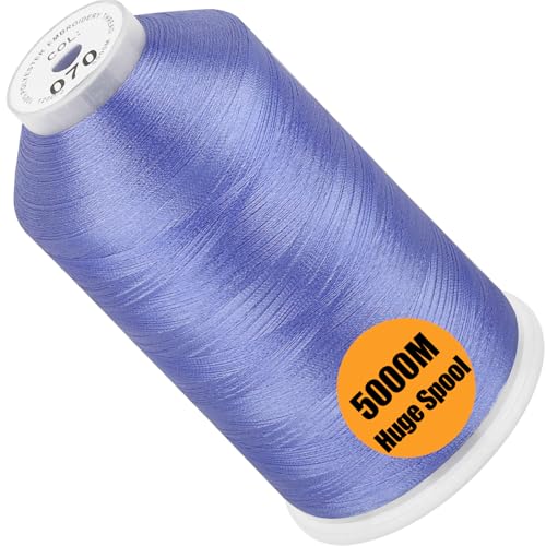 New brothread 5000M Huge Spool Embroidery Machine Thread - Cornflower Blue - color: Cornflower Blue-070