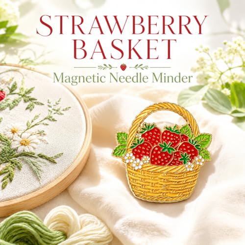 HENYANMHXH Needle Minder Magnet, Cute Magnetic Needle Holder, Strawberry - color: Strawberry Basket