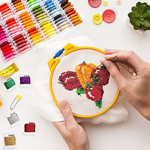 108 Color Embroidery Floss Kit, Cross Stitch Thread Storage Box - style: Floss Kit w/ Box