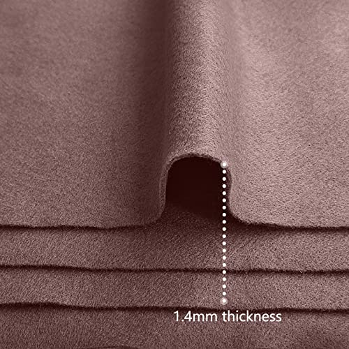 Jtnohx Color Felt Fabric Soft Felt Sheets for Crafts Dark Brown 20Pcs 1.4mm - color: Dark Brown