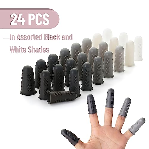 Mr. Pen- Hot Glue Gun Finger Protectors, 24 pcs, Black and White Shades - color: Black & White Shades, size: 24 pcs
