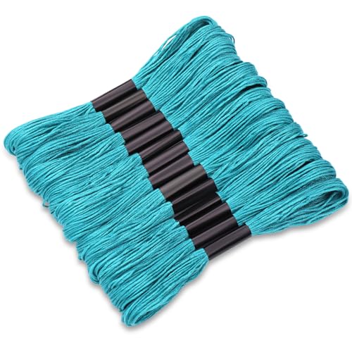 14 Skeins Sky-Blue Embroidery Floss, Cotton Embroidery Thread - color: Sky-Blue