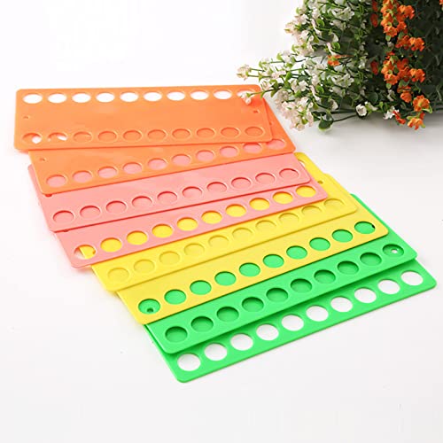 12Pcs Embroidery Floss Organizer,Cross Stitch Thread Holder Storage Tool,6Color Plastic Floss Bobbin, Plastic Sewing Thread Winding Plate Board Card (Multicolor)