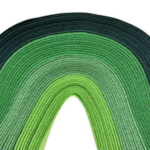 Jtnohx Soft Felt Sheets Felt Fabric for Crafts 4 Colors 40Pcs Green Series - color: Green Series