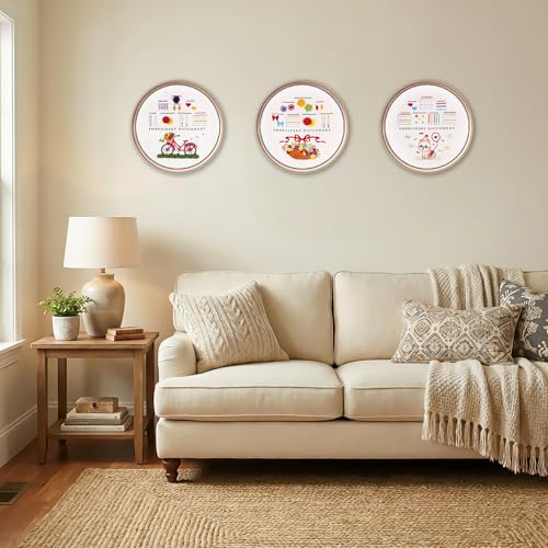CornerLife 4 Pack Embroidery Kit for Beginners Adults, Hand Embroidery Kits with Pre-Stamped Floral Patterns and Instructions, Adjustable Hoop, Needlepoint Starter Kit DIY Art Crafts Gift (Flower A) - color: Flower A