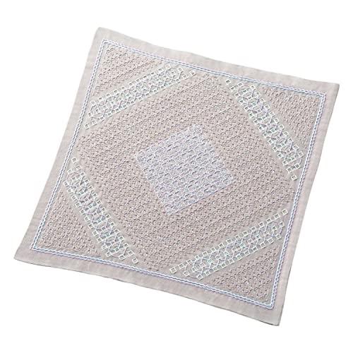 Olympus Sashiko Kit - Sashiko Sampler, Needle, Thread (Morning Glory) - Modern, All Seasons, Beige