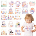 Halloween Baby Iron on Transfer - 20Pcs Dtf Transfers Ready to Press, Cute Boo Baby Iron on Decals Patches, My First Halloween Heat Sublimation Stickers for DIY Baby Onesie Kids Clothing - color: Halloween Baby557