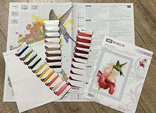 RIOLIS 2178 Hummingbird Counted Cross Stitch Kit 8.25 x 11.75 in - style: Hummingbird 2178
